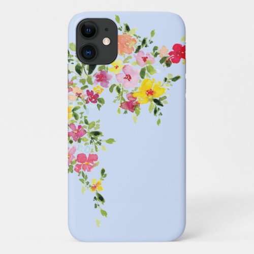 Wildflower flower floral watercolor iPhone 11 case