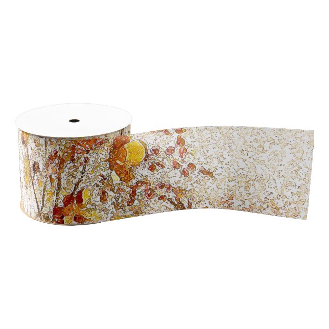 Wildflower Flowers Floral Botanical Satin Ribbon (Spool)
