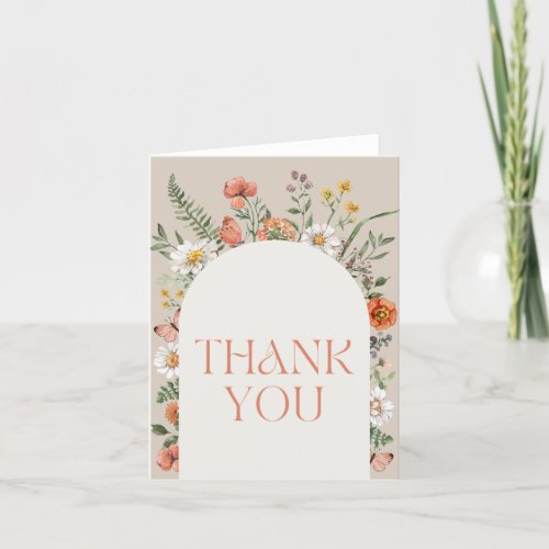 Wildflower Folded Thank You Card