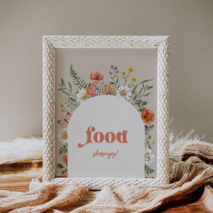 Wildflower Food Party Sign