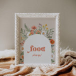 Wildflower Food Party Sign at Zazzle