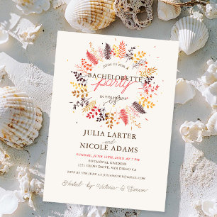 Wildflower Forest Fern Mushroom Bachelorette Party Invitation