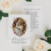 Wildflower Forever In Our Hearts Prayer Cards