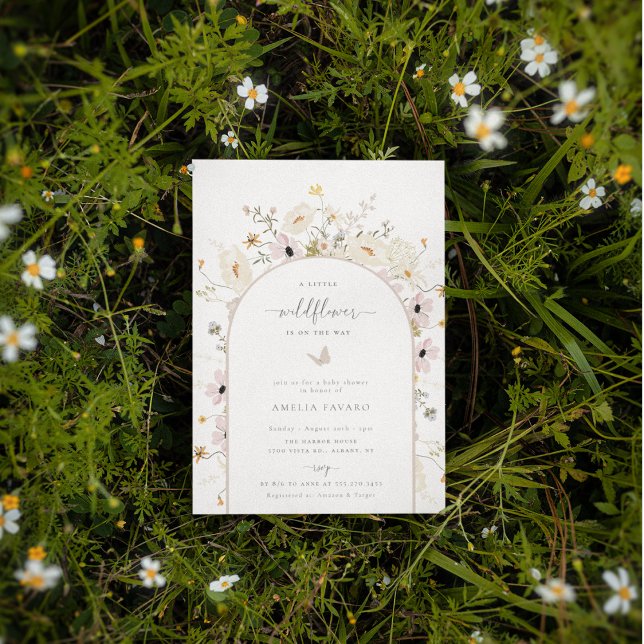 Wildflower Frame Baby Shower Invitation (Creator Uploaded)