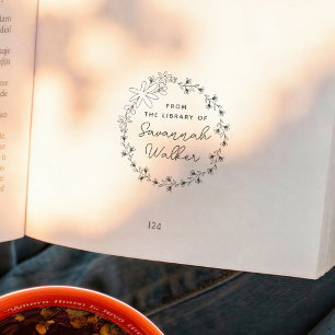 Wildflower Frame Calligraphy From the Library of Rubber Stamp