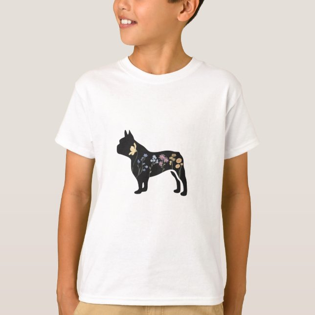 Wildflower French Bulldog T-Shirt (Front)