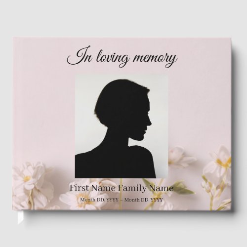 Wildflower funeral guest book