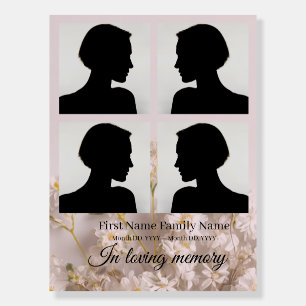 Wildflower funeral welcome sign foam bord collage