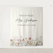 Wildflower Future Mrs. Photo Booth Backdrop | Zazzle