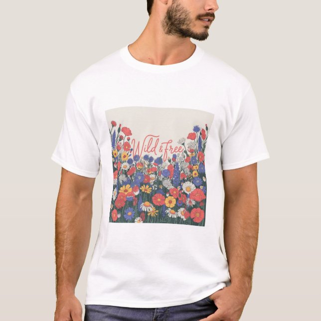 Wildflower Garden Art T-Shirt (Front)