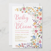 Wildflower Garden Baby in Bloom Baby Girl Shower I Invitation (Front)