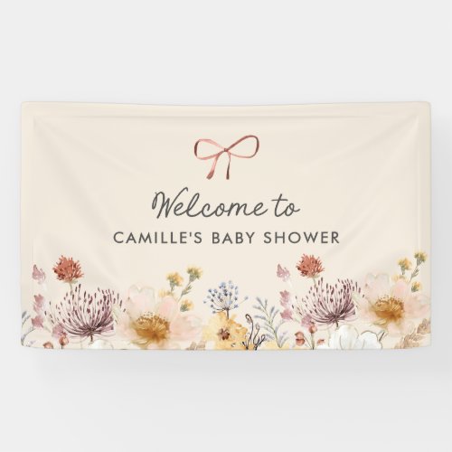 Wildflower Garden Baby Shower Banner
