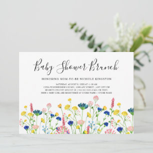 Wildflower Garden Baby Shower Brunch Invitation