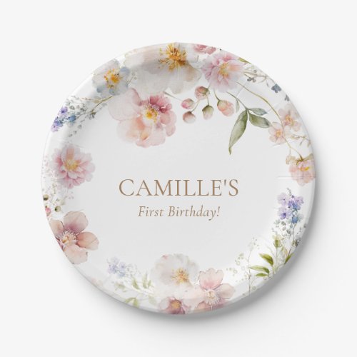 Wildflower Garden Birthday Paper Plates