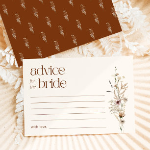 Wildflower Garden Blooms Advice for the Bride Enclosure Card