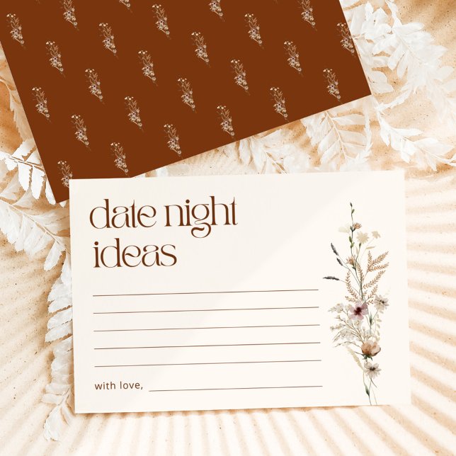 Wildflower Garden Blooms Date Night Ideas Enclosure Card (Creator Uploaded)