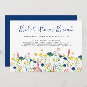 Wildflower Garden Bridal Shower Brunch Invitation