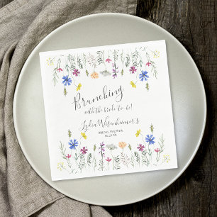Wildflower Garden Bridal Shower Brunch Napkins