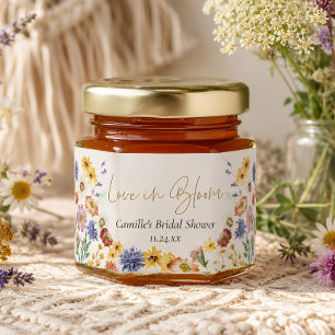 Wildflower Garden Bridal Shower Honey Jar Favor Favors