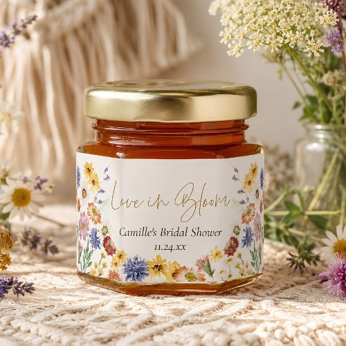 Wildflower Garden Bridal Shower Honey Jar Favor Favors