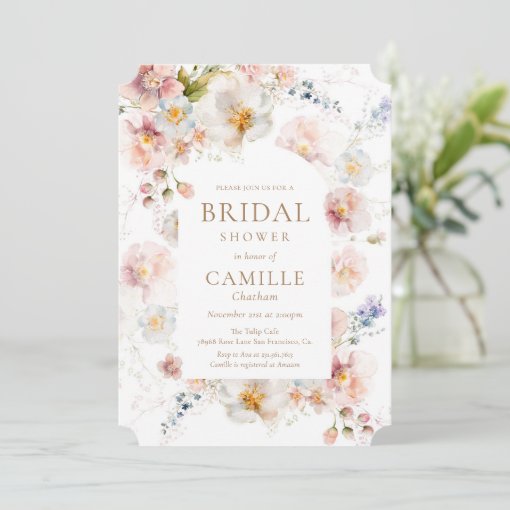 Wildflower Garden Bridal Shower Invitation Zazzle