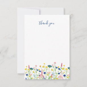 Wildflower Garden bridal shower thank you note Card