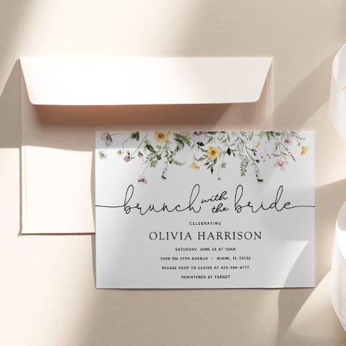 Wildflower Garden Brunch with the Bride Shower Invitation