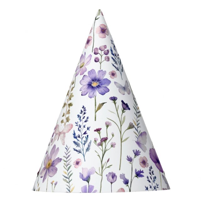 Wildflower Garden First Birthday Party Hats (Front)