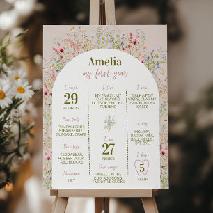 Wildflower Garden First Year Milestone Sign