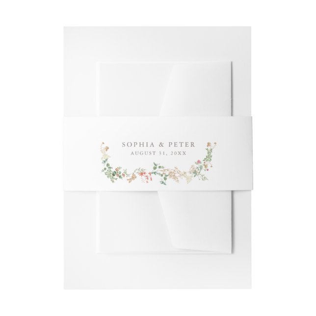 Wildflower Garden Floral Floral Belly Band (Front Example)