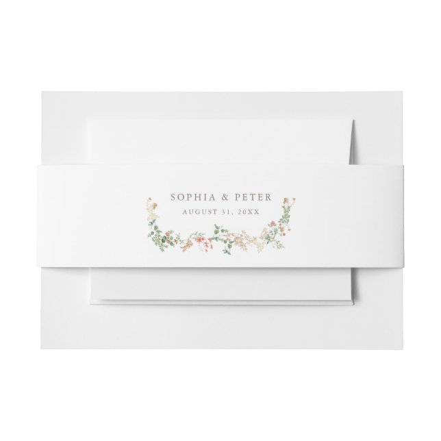 Wildflower Garden Floral Floral Belly Band (Front Example)