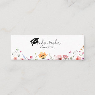 Wildflower Garden Graduation Name Card