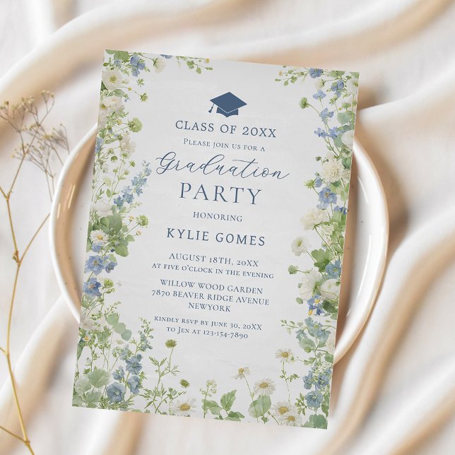 Wildflower Garden Graduation Party Invitation (Creator Uploaded)