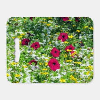 Wildflower Garden Kneeling Pad / Stadium Cushion by CatsEyeViewGifts at Zazzle