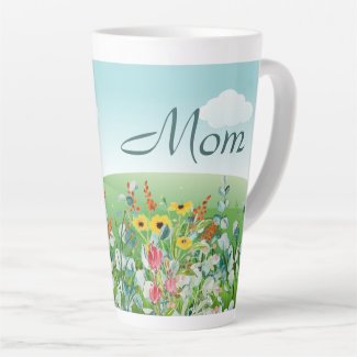 Wildflower Garden Mother's Day (Mom) Latte Mug