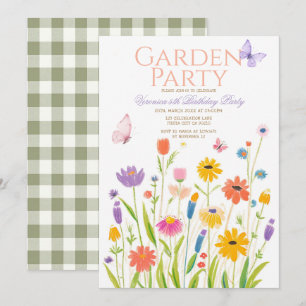 Wildflower Garden Party Birthday Invitation