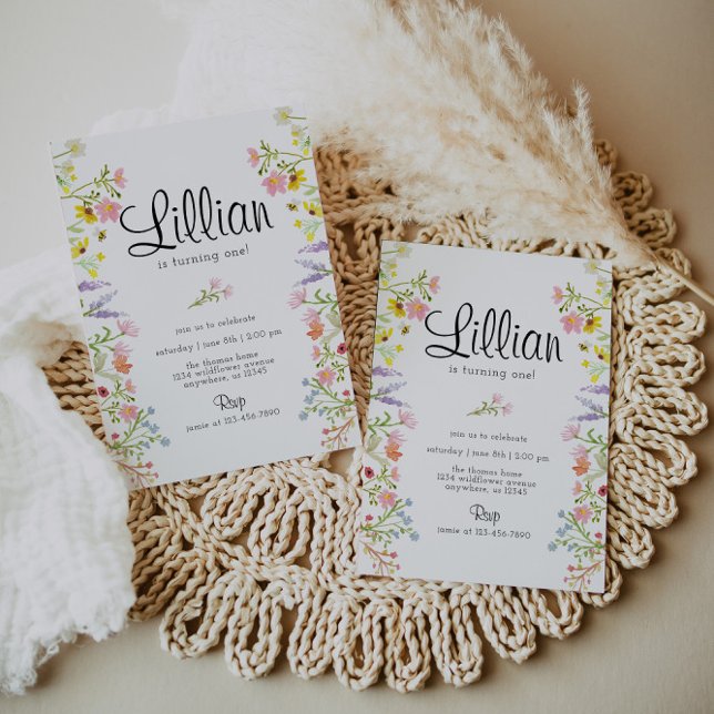 Wildflower Garden Party Birthday Watercolor Invitation (Creator Uploaded)