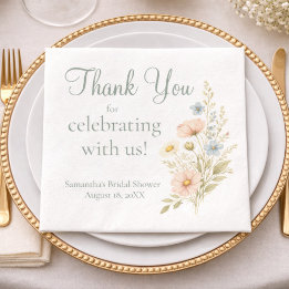 Wildflower Garden Party Event Napkins