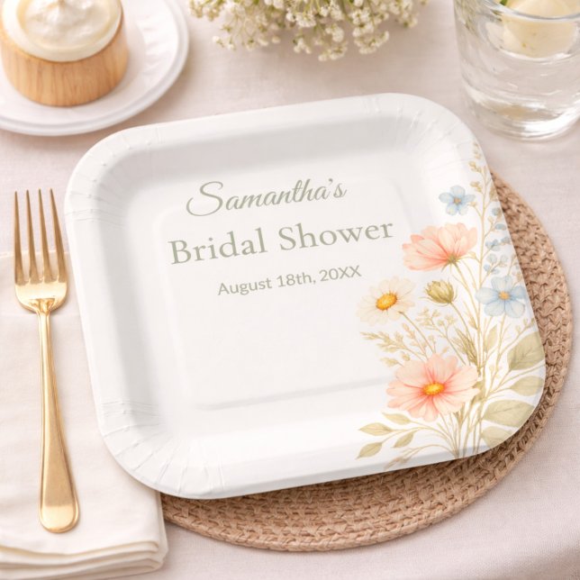 Wildflower Garden Party Event Paper Plates (Creator Uploaded)