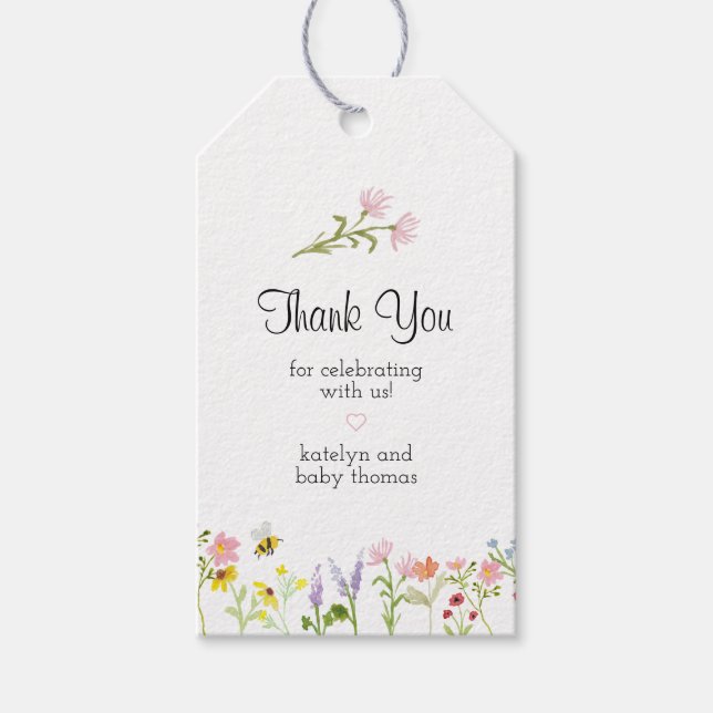 Wildflower Garden Party Gift Tags (Front)