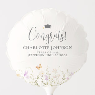 Wildflower Garden Party Graduation Tableware Balloon
