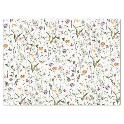 Wildflower Garden Pattern  Tissue Paper