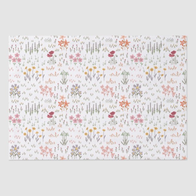 Wildflower Garden Pattern Tissue Paper (Front)