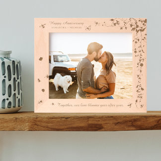 Wildflower Garden | Personalized Anniversary Engraved Frames