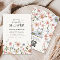 Wildflower Garden QR Code Registry Bridal Shower