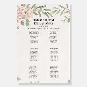 Wildflower Garden Seating Chart Sign