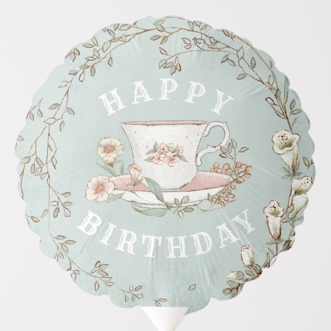 Wildflower Garden Tea Party Balloon (Front)