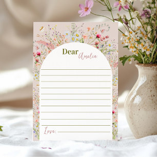 Wildflower Garden Time Capsule Note Message Card