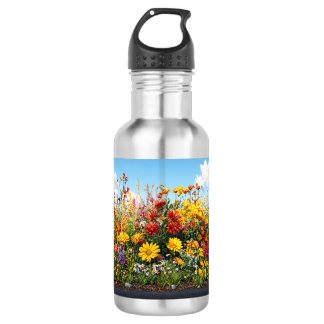 Wildflower Garden Water Bottle. Stainless Steel Water Bottle
