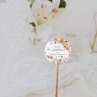 Wildflower Garden | Wedding Favor Classic Round Sticker